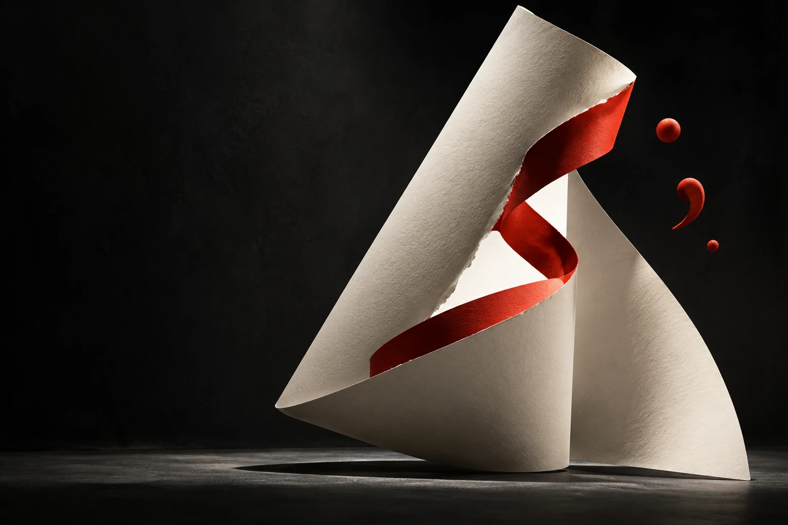 Escultura de papel usada na abertura do Arsenal Anti-IA